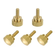5Pcs Brass Knurled Thumb Screws, M3x8mm Shoulder Bolts Stepped Knobs Fasteners