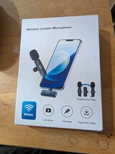 Portable Wireless Lavalier Microphone - USB-C Clip On Recording System - New