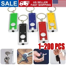 1~200x Mini Keychain Flashlight LED Light Bulk Small Flashlight for Outdoor Lot