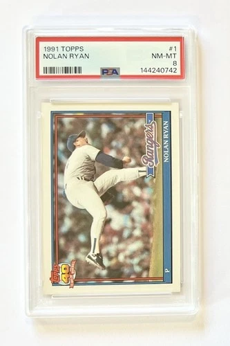 1991 Topps #1 Nolan Ryan PSA 8