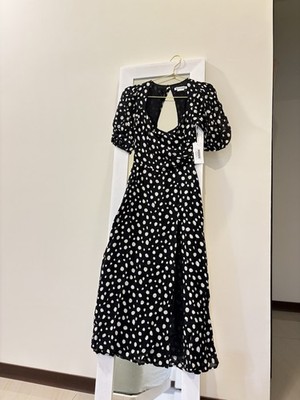 [New] Reformation Wildflower Polka-dot Georgette Midi Dress Kleid Lisa closet