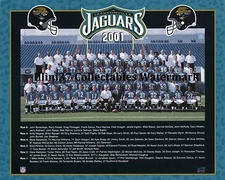 2001 JACKSONVILLE JAGUARS NFL FOOTBALL 8X10 TEAM PHOTO PICTURE