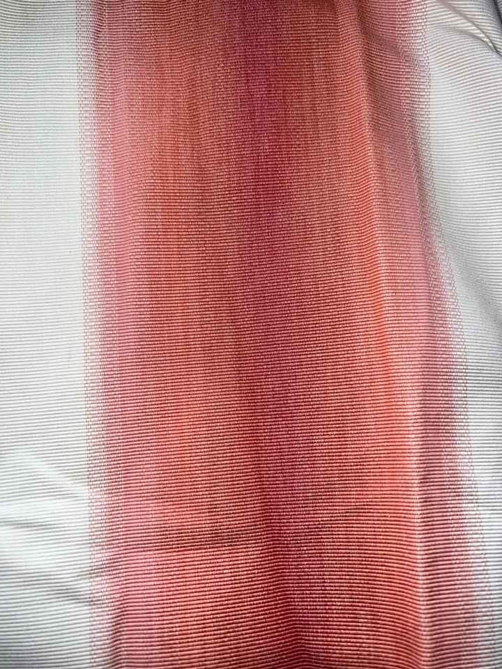  "SOMBRILLA CORAL SOMBRILLA RAYAS PELLIZCO PLISADO CORTINAS ~ DOBLE FORRADO 115"" LARGO" Foto 2 de 4