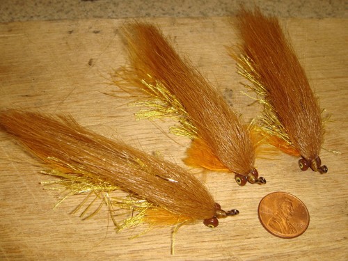 FLY FISHING FLIES - Brown/Gold Articulated SECRET SCULPIN Streamers #2 (3 pcs.) - Picture 6 of 8