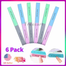 6Pack 7-In-1 Nail File Buffer Block Manicure Pedicure Polish Emery Board Tool US