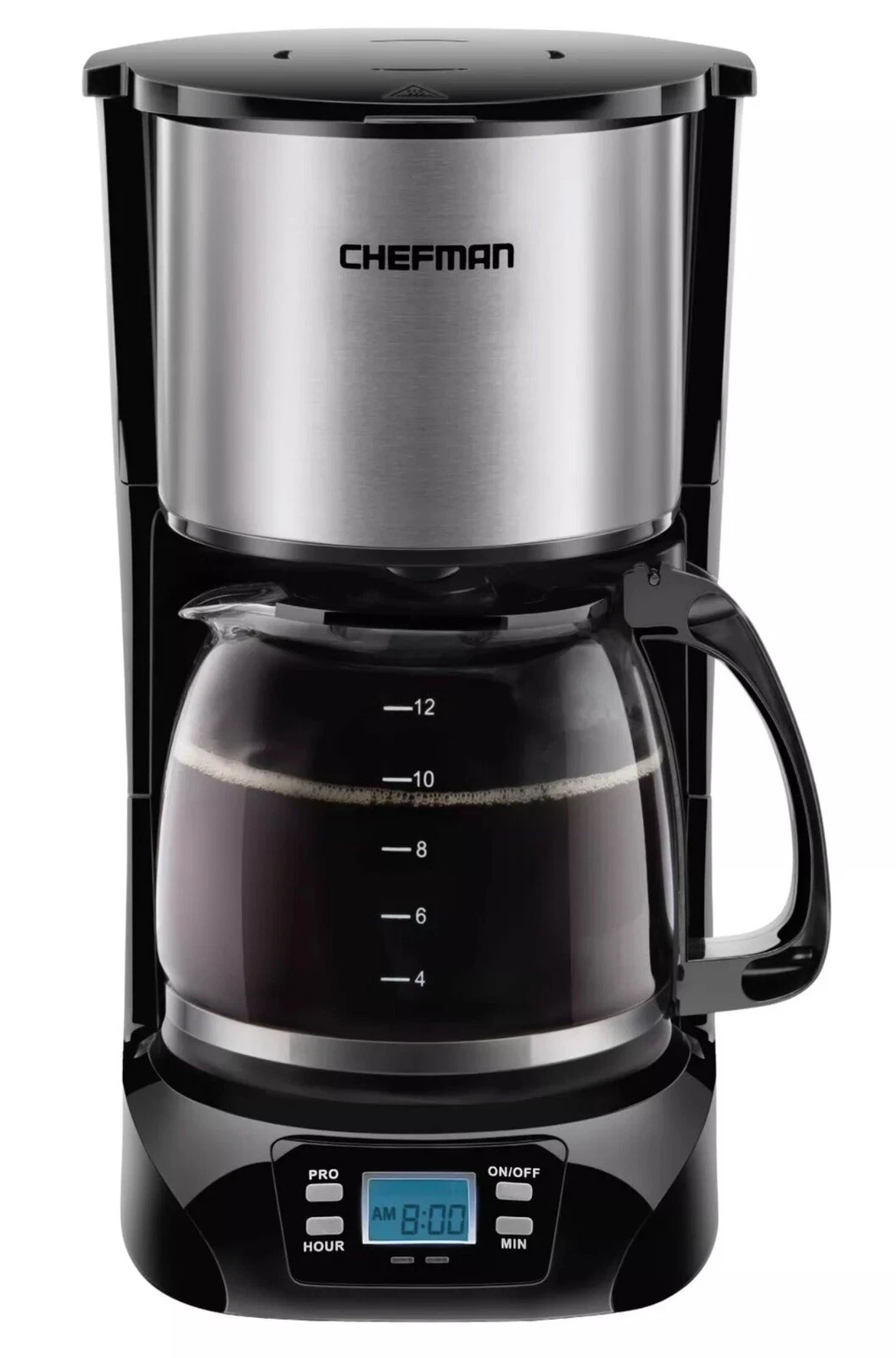 Chefman 12-Cup Programmable Coffee Maker, Electric Brewer, Auto Shut Off. New