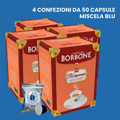 Capsule Caffè Borbone 200 Capsule Borbone REspresso Miscela BLU Compatibili Nespresso - Caffè Italiano Tostatura Media Miscela Borbone Per Espresso - Foto 8