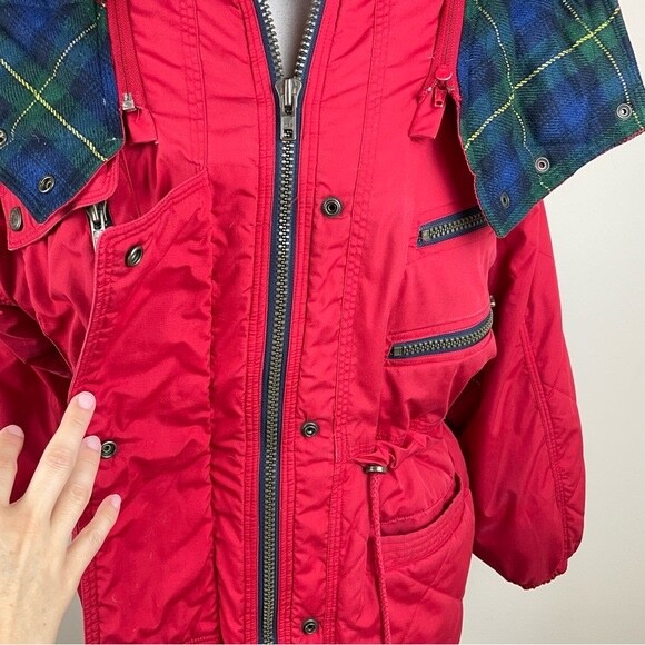 Vintage Express Athletique Solid Red Down Feather… - image 5