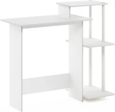 Efficient Home Laptop Notebook Computer Desk, White/White