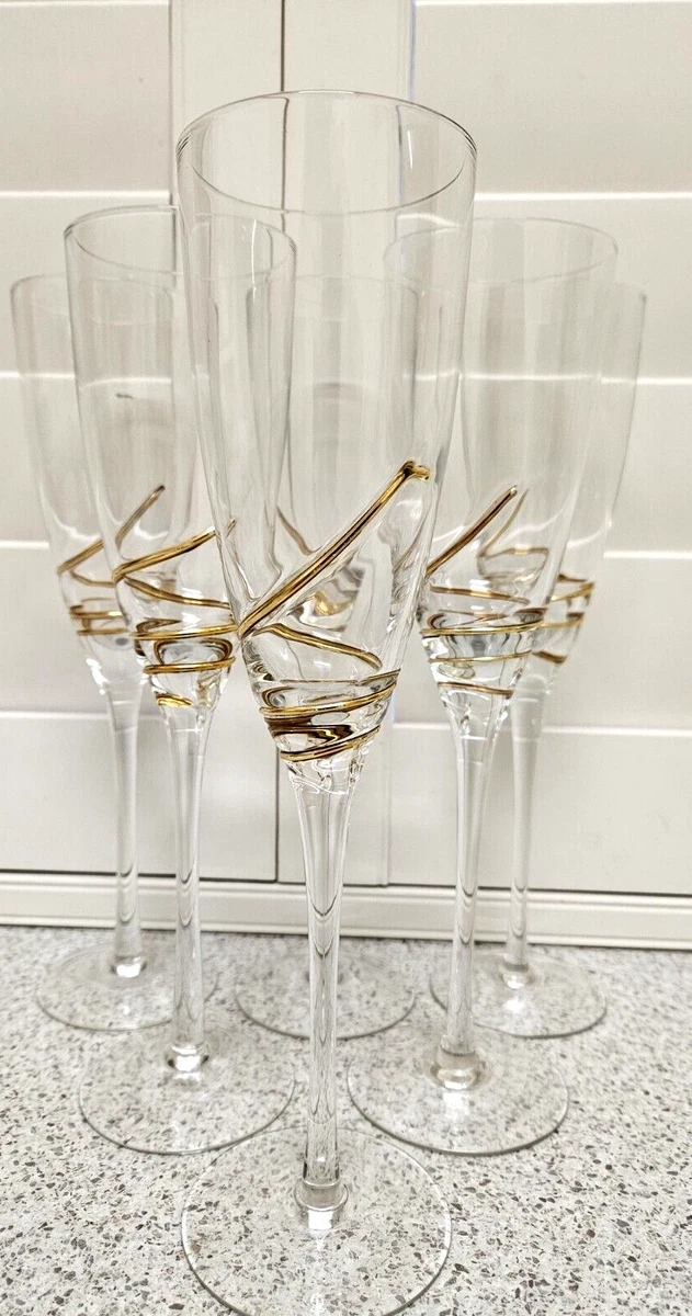 Swirl champagne flutes outlet
