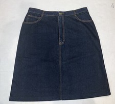 Women's P. S. GITANO Sz 34 Vintage 1980  s Blue Denim Skirt