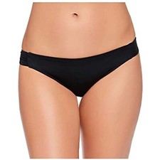  20 Salt  Cove Juniors' Solid Side-Tab Hipster Bikini Bottoms Black Size L NWOT