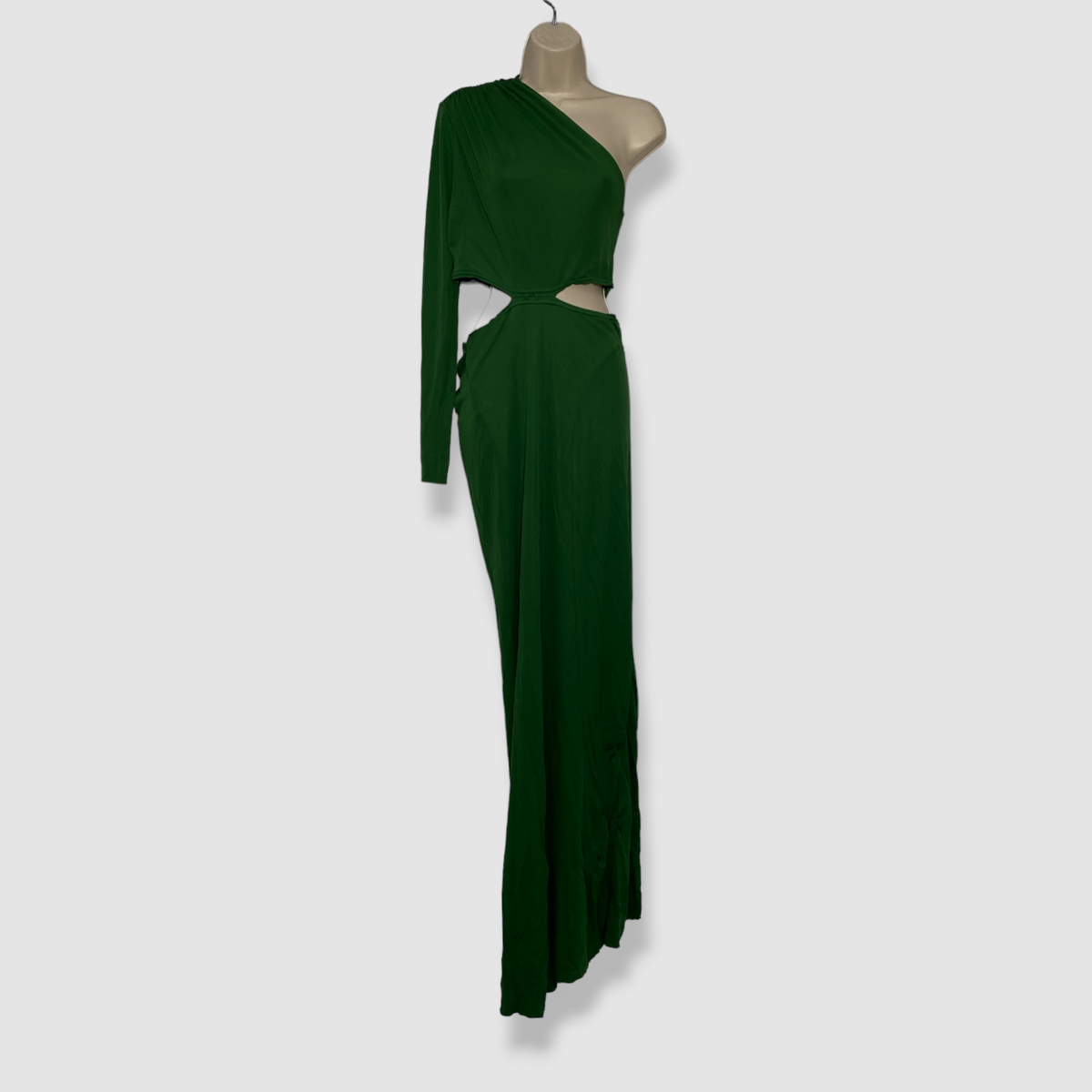 green long dress wedding guest Victoria Beckham Frances Midi Dress In Dark Teal - 14