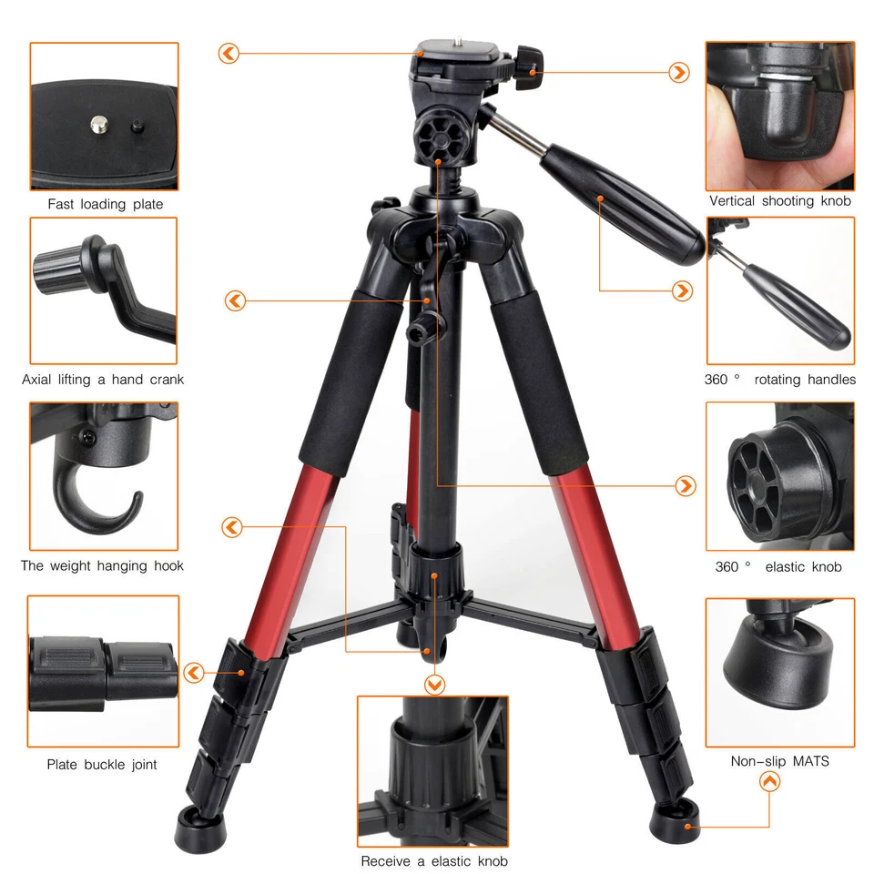 ZOMEI Q111 Professional Portable Tripod&Pan Head for Canon Nikon DSLR Camera DV - Image 4 of 4