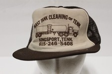 Vintage Mast Tank Cleaning of Tennessee trucker hat Brown mesh made in USA H87