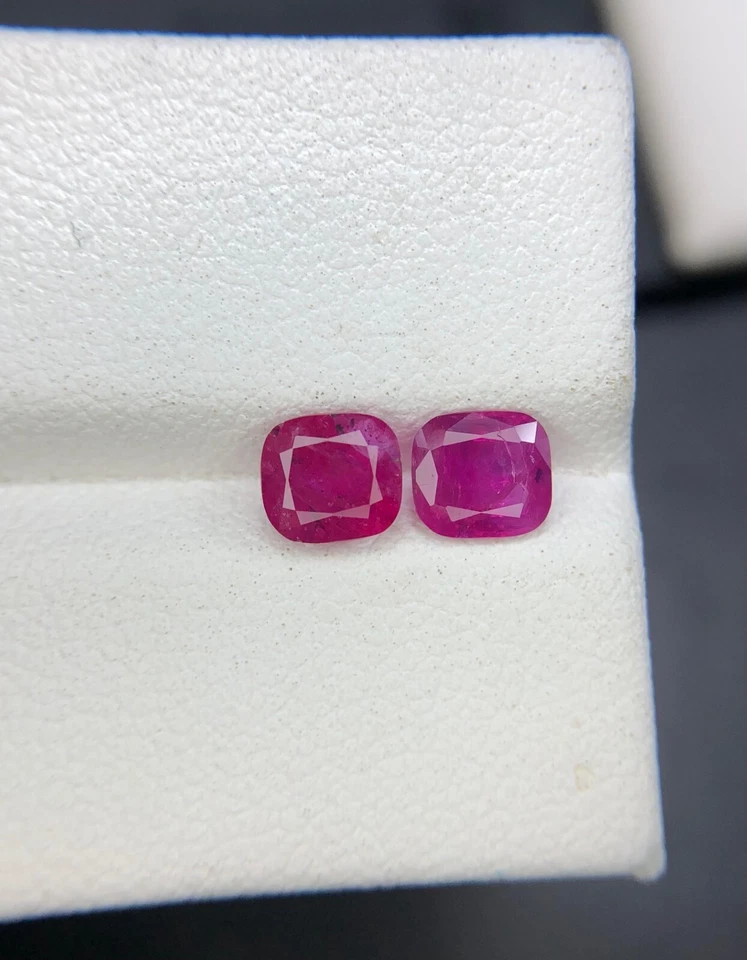 1.60 Ct Natural Ruby Pinkish Red Color 2 Piece loose gemstone From Afghanistan - Image 3 of 4