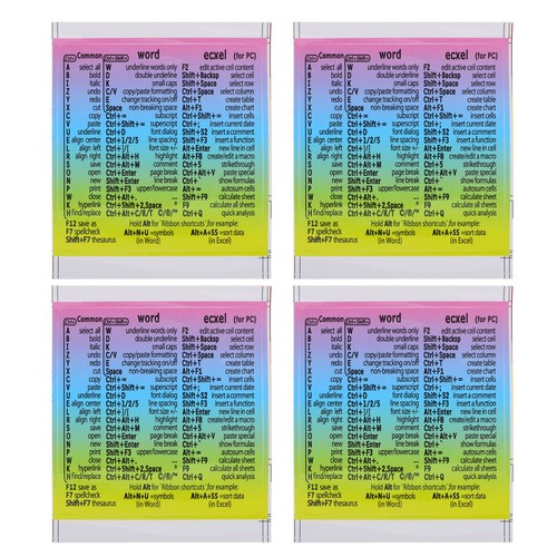 4 Sheets Key Stickers Laptop Replacement Computer Keyboard - Afbeelding 11 van 12