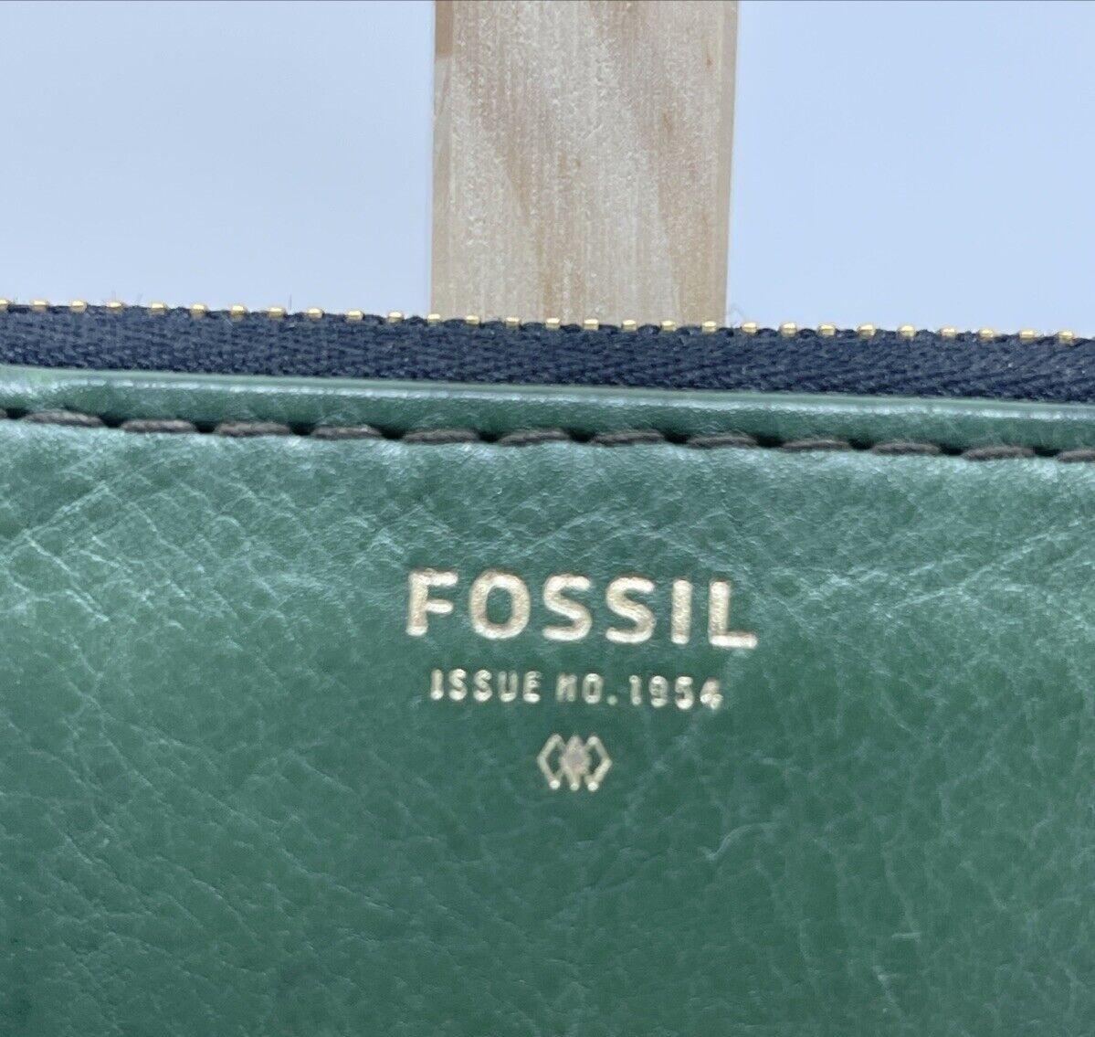 Fossil Geometric Patchwork Multicolor Leather Zip… - image 2