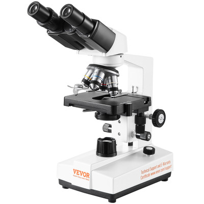 Binocular Compound Microscope, 40X-2500X Magnification, LED Illumination