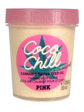 VICTORIA'S SECRET PINK COCO CHILL CALMING BODY SCRUB EXFOLIANT COCONUT OIL 10 oz