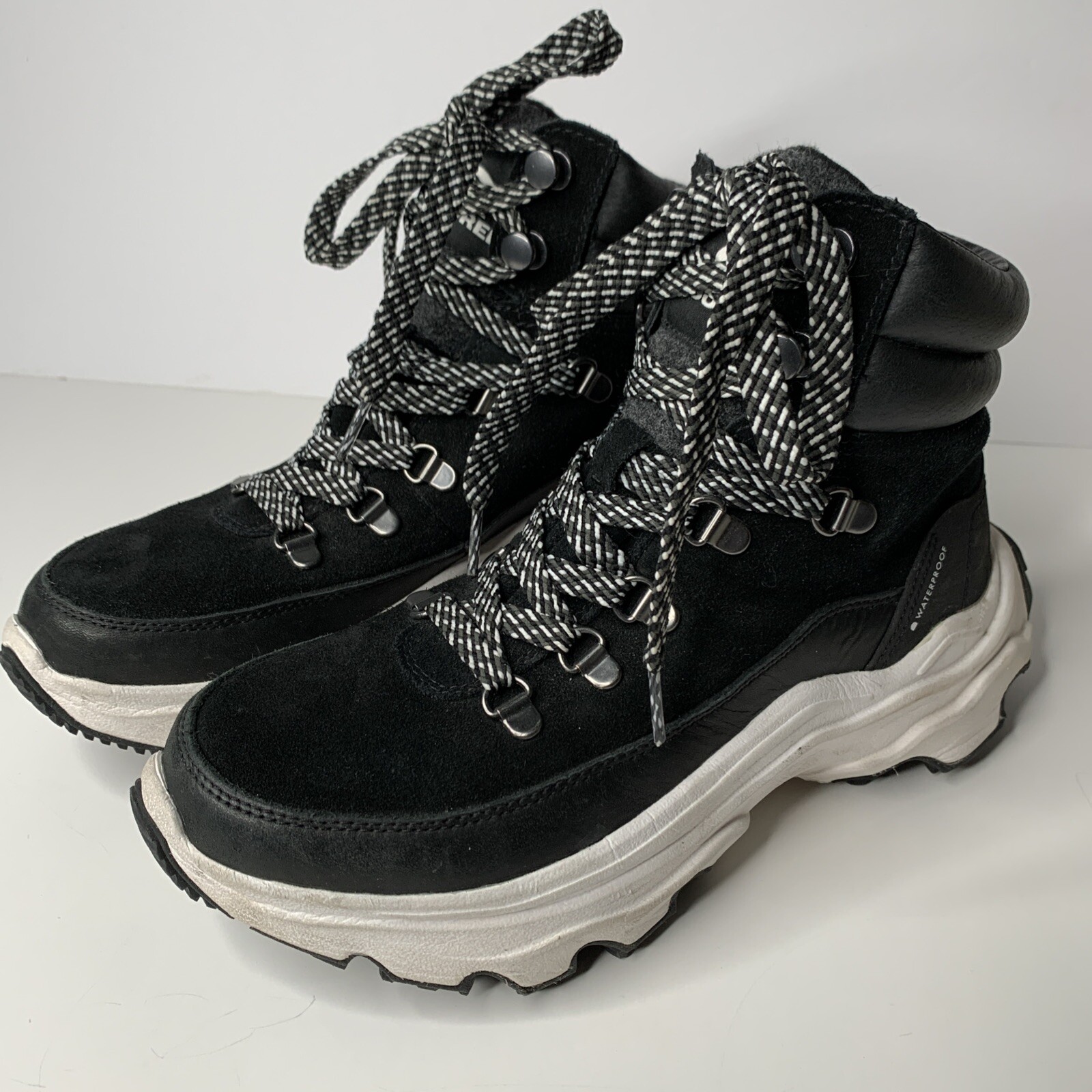 Sorel Women's Kinetic Breakthru Conquest Waterproof Boot Black, Sea Salt, US 7.5