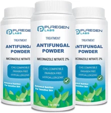 Puregen Antifungal Powder Treatment 2% for Common Fungal Infections 3oz 3 PACK