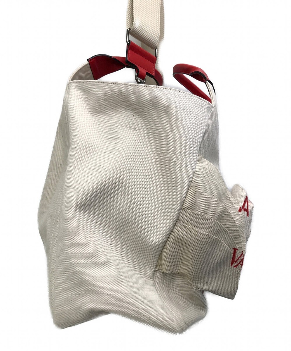 Valentino Garavani Atelier 04 Tote Shoulder Bag Ivory Red