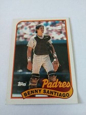 Benny Santiago Baseball Card -- 1989 Topps #256 -- San Diego Padres