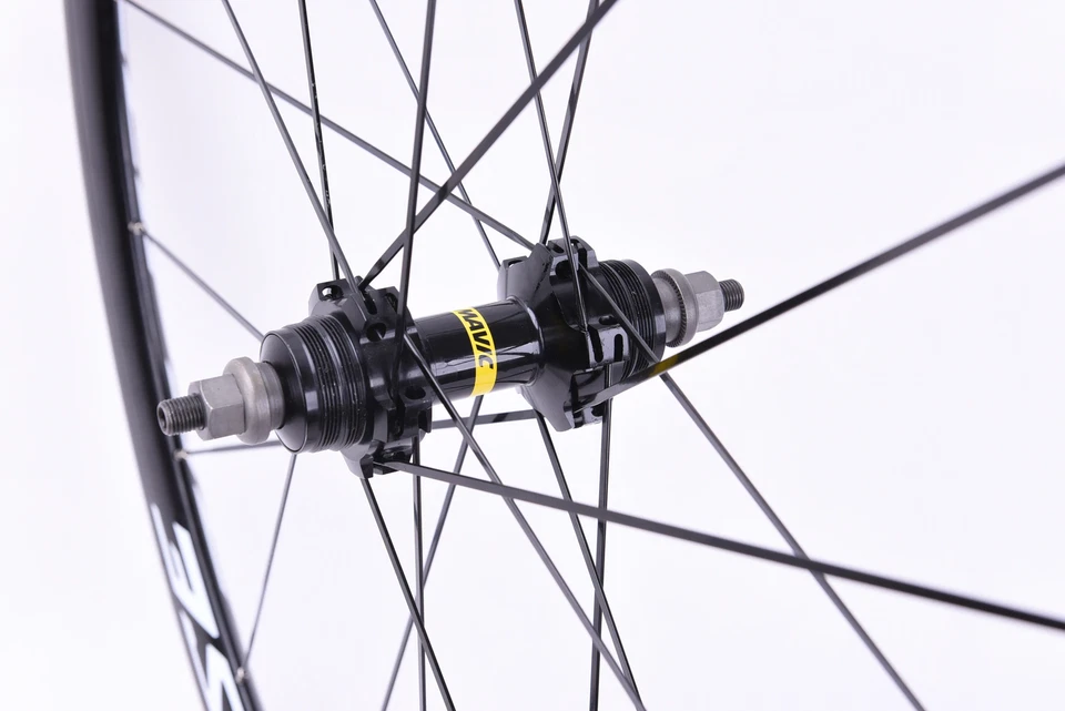 700C Fixed Gear Wheelset Track Wheels Bike Bicycle Road Wheelset Black Aluminum - Image 3 of 4
