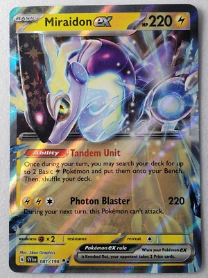 EX HOLO Miraidon 081/198 - NM / M - Double Rare Scarlet Violet