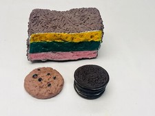 Vintage Realistic Play Food Set- Summit Italian Cake  Cookies Dessert Lot BIN22