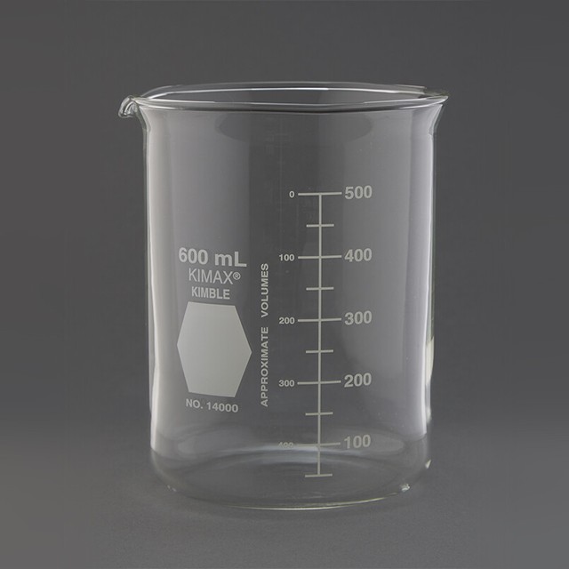 New Kimax Glass 600ml Graduated Low Form Griffin Beaker 14000 For Sale Online