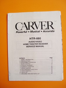 Carver Htr-880 Home Theater Receiver Manual