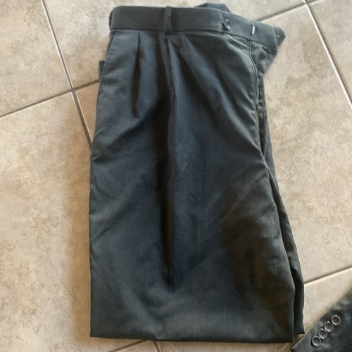 Cianni Cellini Mens 48L Green Single Breasted 2 PC Suit 39x30.5”  Pleats Cuff - Picture 8 of 11