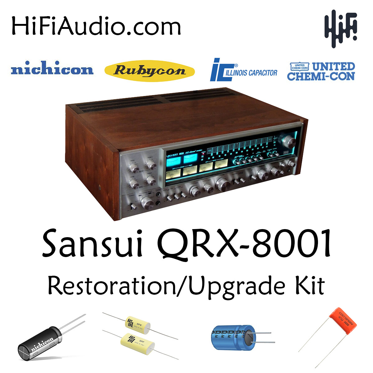 Sansui QRX-8001 rebuild restoration recap service kit repair