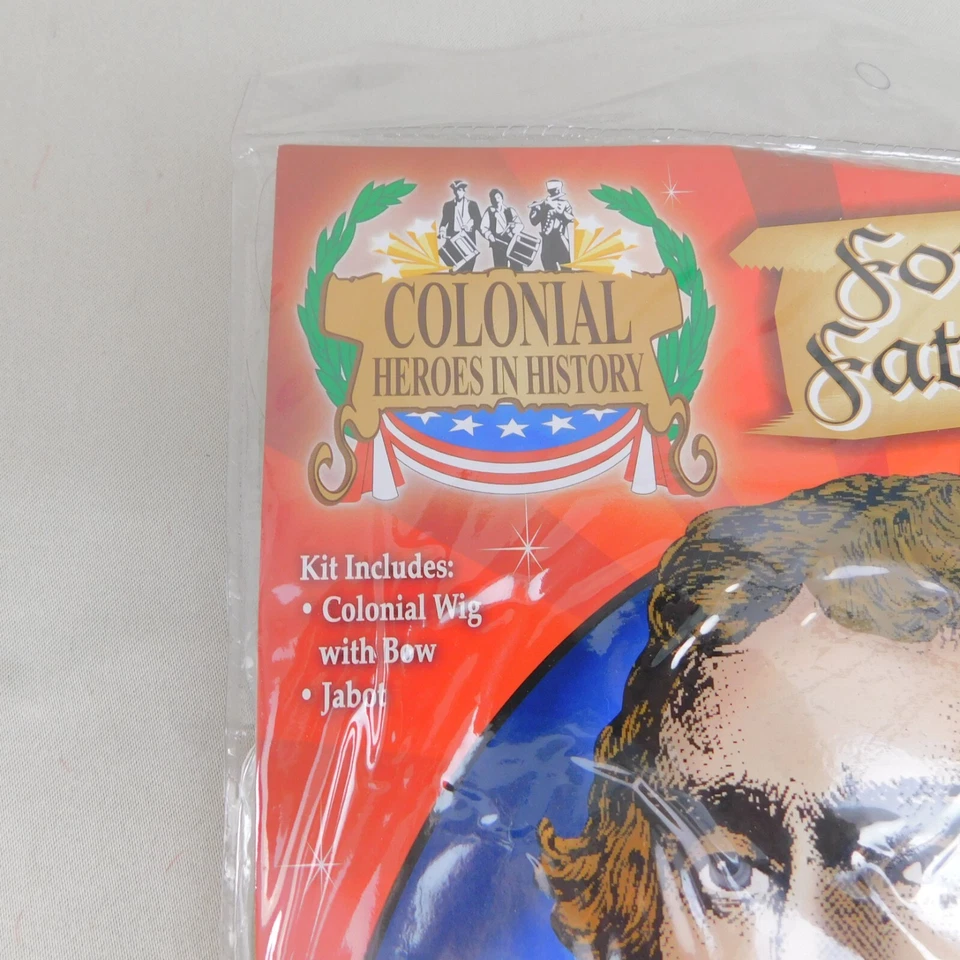 Kit de disfraz de héroes coloniales en la historia de los padres fundadores peluca y jabot #6450 Foto 3 de 4