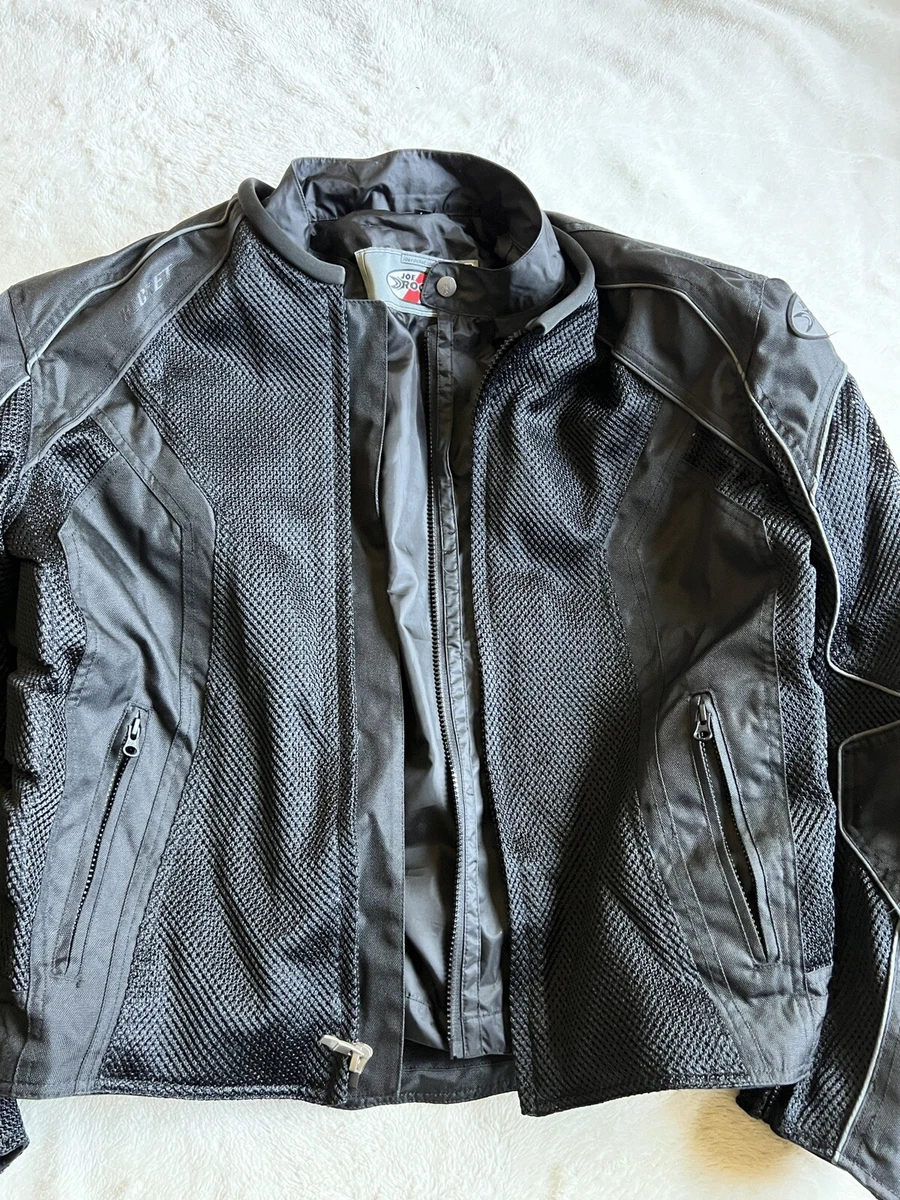 Joe Rocket Motorcycle Jacket Black Armored Removable Lining Men