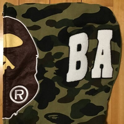BAPE Ape head full zip hoodie green x 1st camo A Bathing Ape Size