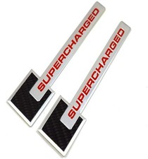 2x Carbon Fiber Red Chrome Supercharged Emblem For Dodge Challenger Srt Hellcat 2x Carbon Fiber Red Chrome Supercharged Emblem For Dodge Challenger Srt Hellcat