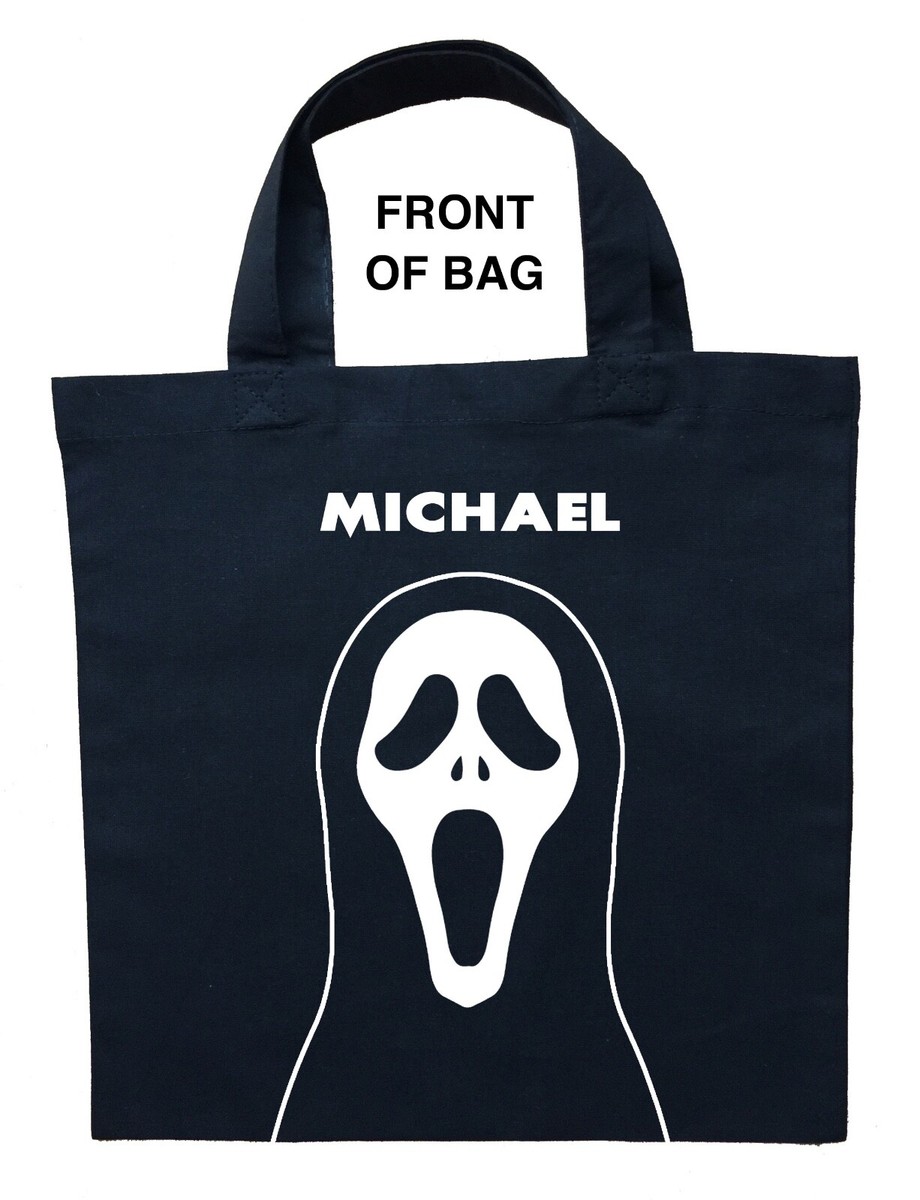 Scream Trick or Treat Bag, Personalized Ghostface Halloween Bag, Scream Bag