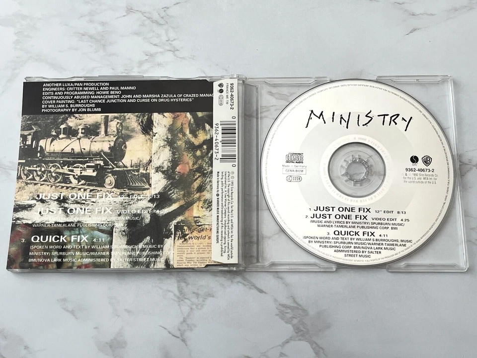 Ministry Just One Fix CD Single GERMANY IMPORT! 1992 Sire 9362-40673-2 RARE! OOP Foto 3 de 4