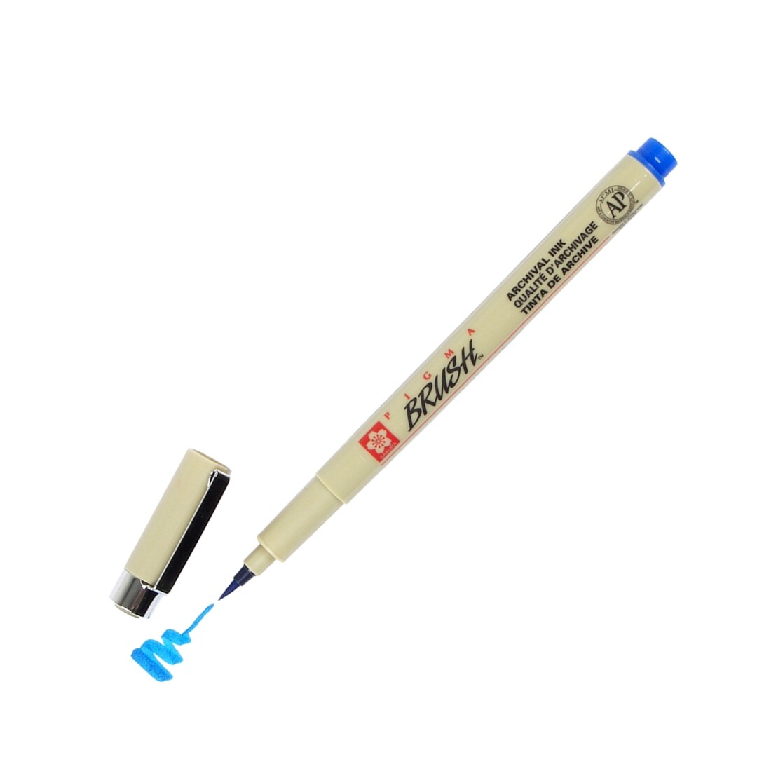 XSDK-BR-36 Sakura Pigma Brush Marker Pen, Blue Ink, Pack of 1