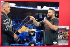 WWE NXT Shane McMahon & Kevin Owens Signed 11x14 Photo C Autograph JSA COA