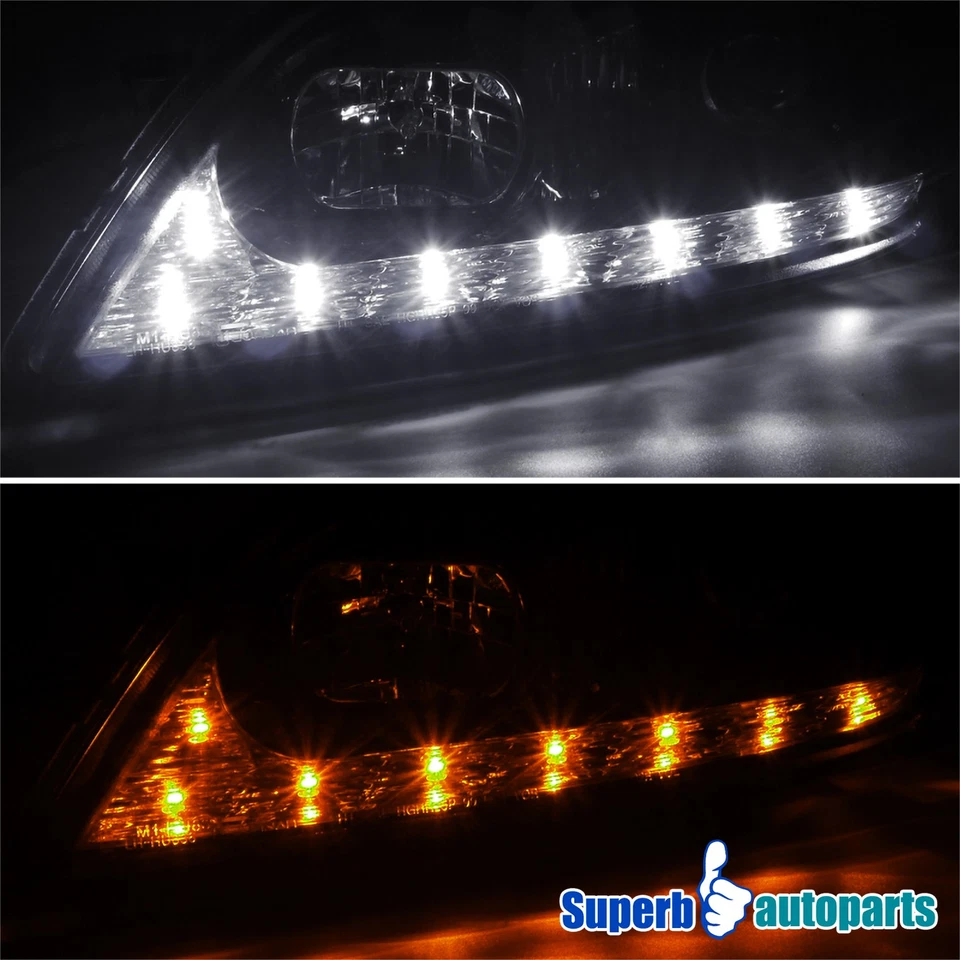 Fits 2001-2005 Lexus IS300 Black Smoke Projector Headlights LED Signal Strip Foto 4 de 4