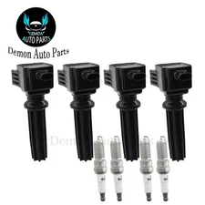  4pcs Ignition Coil and Spark Plug For 2013-2018 Lincoln MKZ 2.0L L4 5121 001