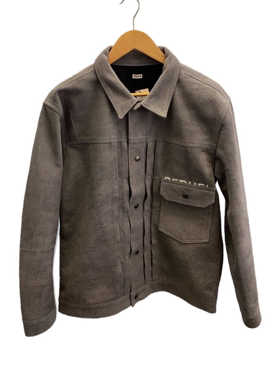 Sequel Grey Leather Suede Jacket Size L Style SQ-22AW-JK-07 347