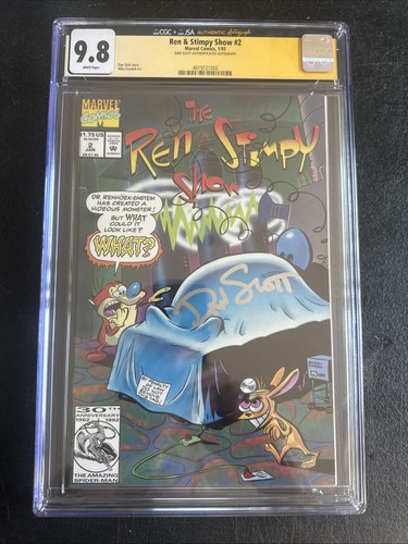 Ren & Stimpy #2 CGC 9.8 signiert von Dan Slott - Bild 1 von 2