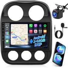 Nhopeew Android Radio For Jeep Compass Patriot 2010-2016 10.1 Inch Touch Screen