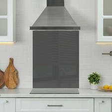 Image of Premium Grey Glass 6mm Kitchen Splashback Heat Resistant Toughened