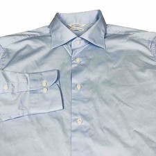 Suitsupply Tailored Fit Blue US Pima Cotton Traveller Dress Shirt 43/17 NWOT